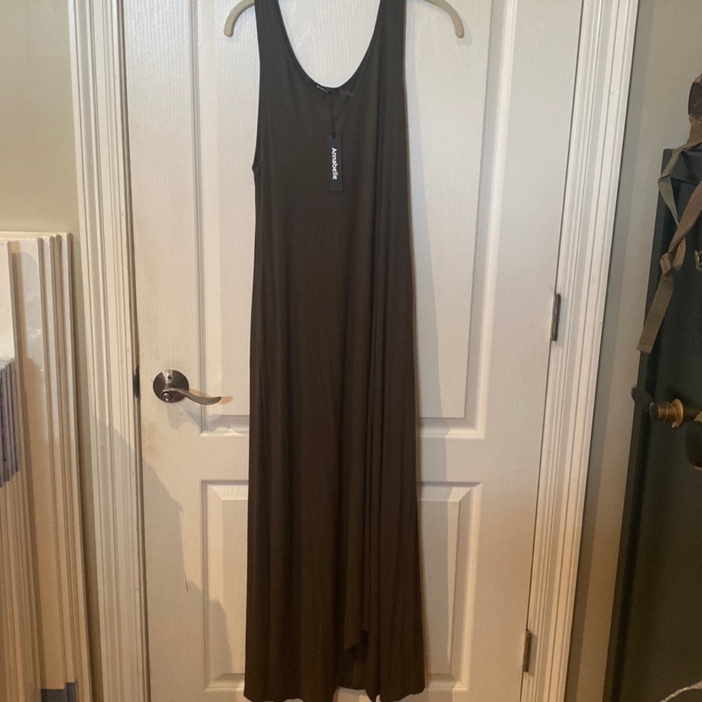 Annabelle size small dark hunter green maxi dress NWT